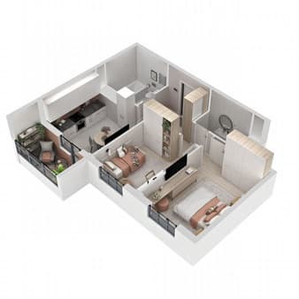 Продам двухкомнатную квартиру, 50.5 м², этаж 11 из 21. Фото 1