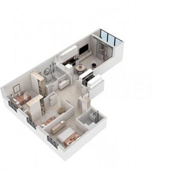 Продать трехкомнатную квартиру, 76.4 м², этаж 20 из 21. Фото 1