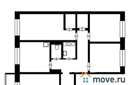 Купить четырехкомнатную квартиру, 84 м², этаж 9 из 10. Фото 1