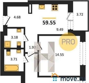 Продаю трехкомнатную квартиру, 80.59 м², этаж 7 из 9. Фото 1