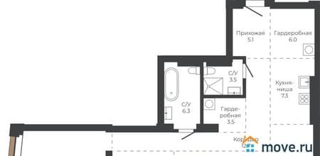 Продать трехкомнатную квартиру, 99.7 м², этаж 9 из 27. Фото 1