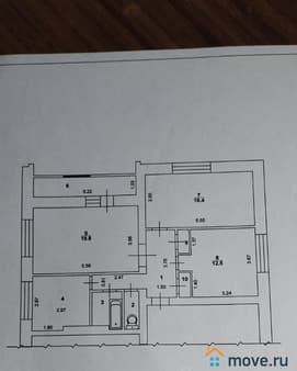 Продажа трехкомнатной квартиры, 73 м², этаж 2 из 2. Фото 1