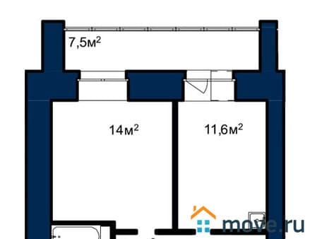Продаем однокомнатную квартиру, 41.8 м², этаж 12 из 12. Фото 1