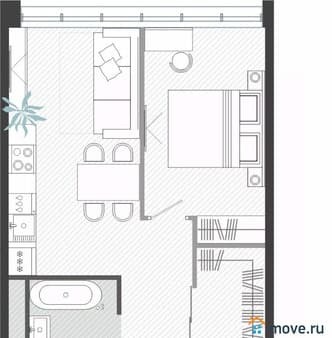2-комн. квартира, 41.92 м²