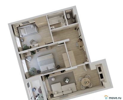 Продаем трехкомнатную квартиру, 60.16 м², этаж 2 из 16. Фото 1