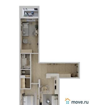 Продаю трехкомнатную квартиру, 75.17 м², этаж 12 из 16. Фото 1