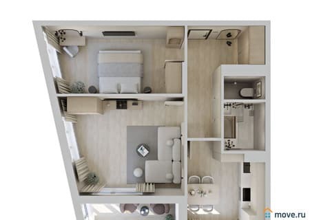 Объявление о продаже двухкомнатной квартиры, 52.19 м², этаж 13 из 16. Фото 1