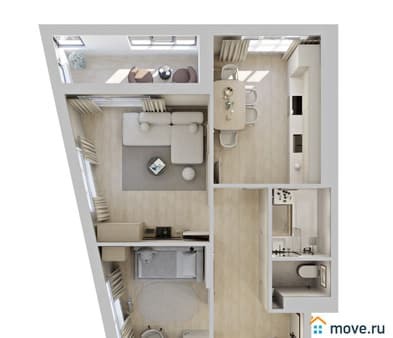 Продаем двухкомнатную квартиру, 47.25 м², этаж 3 из 16. Фото 1