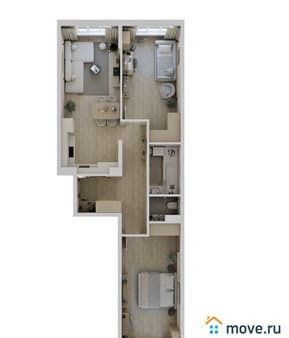 Продаю трехкомнатную квартиру, 65.71 м², этаж 10 из 16. Фото 1