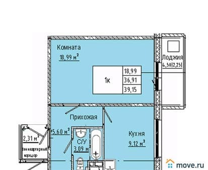Продам однокомнатную квартиру, 39.15 м², этаж 3 из 10. Фото 1