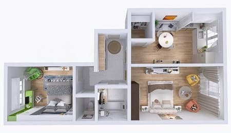 Объявление о продаже двухкомнатной квартиры, 72.2 м², этаж 2 из 4. Фото 2