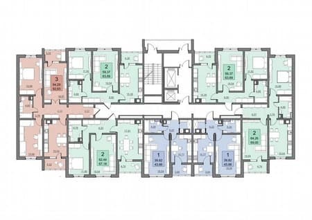 1-комн. квартира, 39.8 м²
