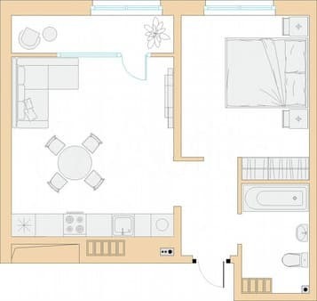 лофт, 45.9 м²
