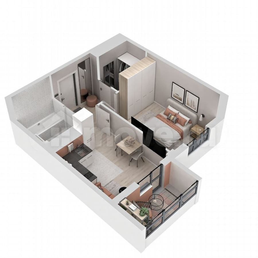 1-комн. квартира, 39 м²