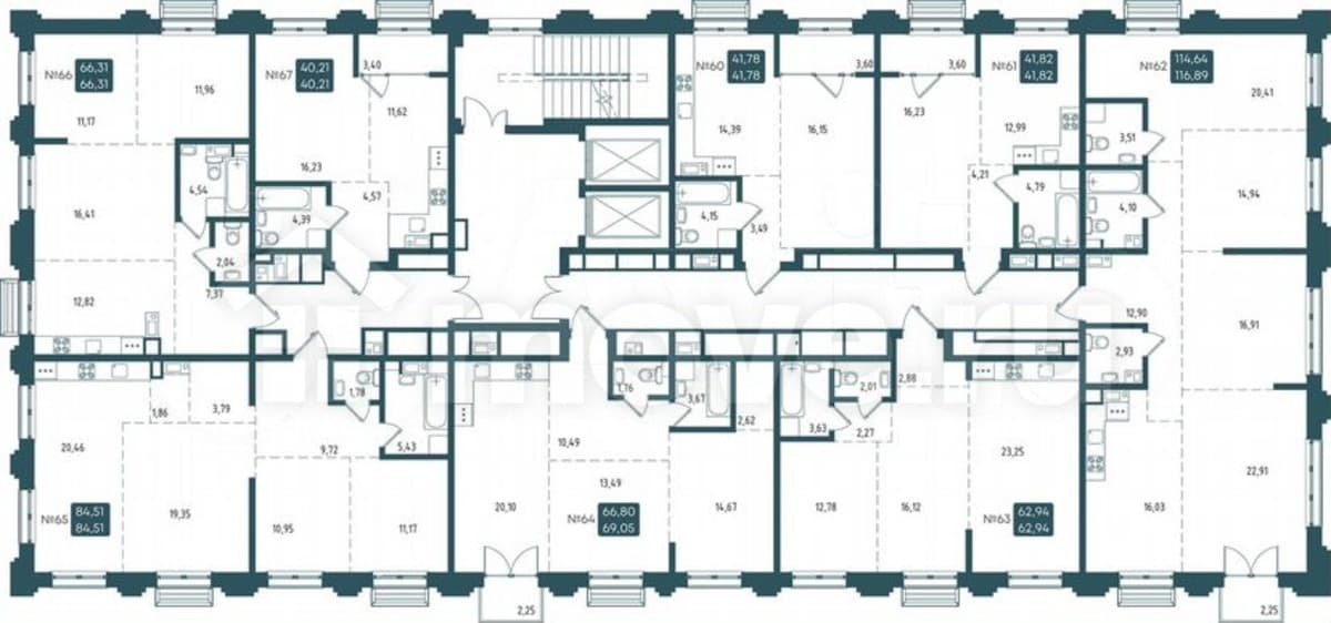 1-комн. пентхаус, 41.8 м²
