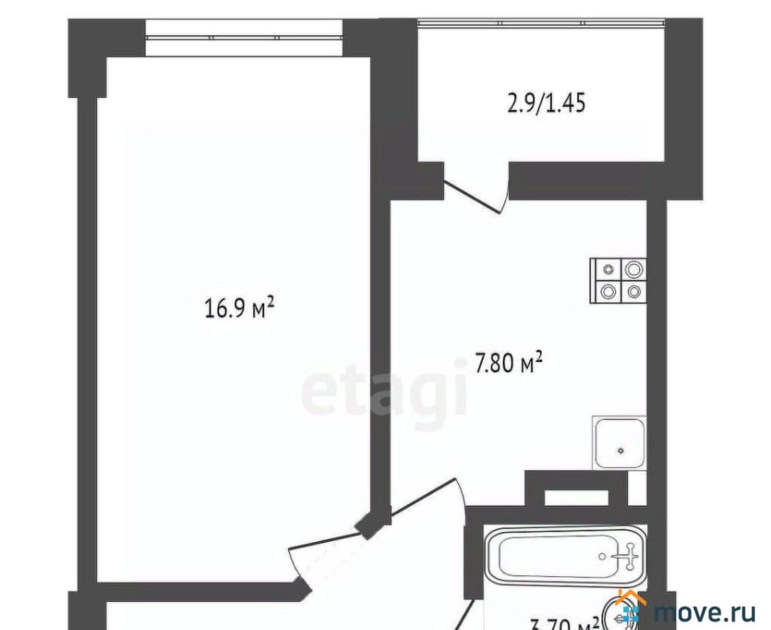1-комн. квартира, 42 м²