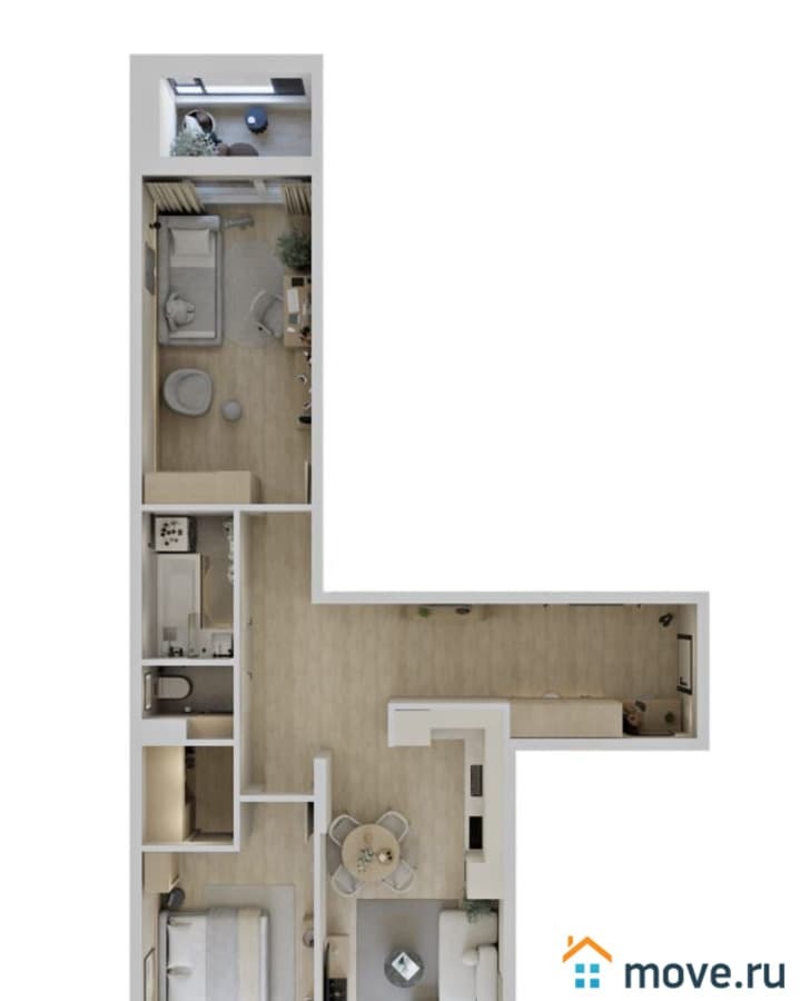 3-комн. квартира, 75.26 м²