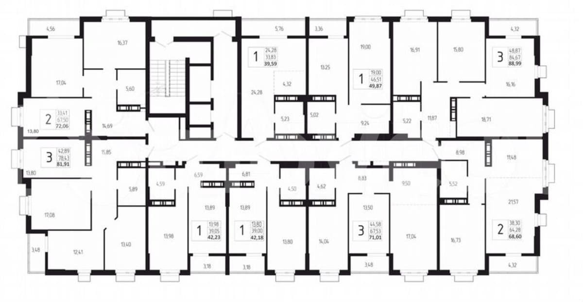 3-комн. квартира, 89 м²