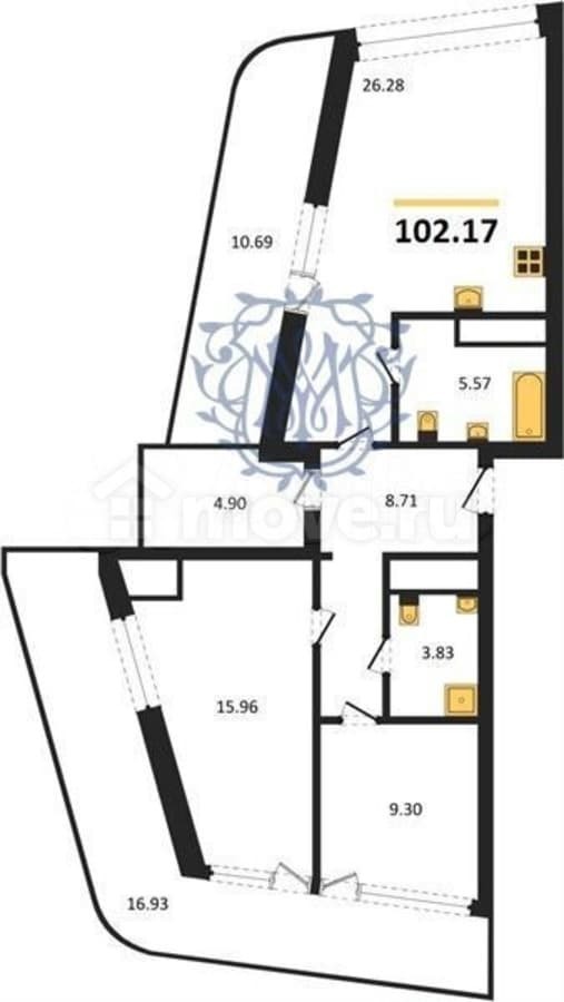 студия, 27.2 м²