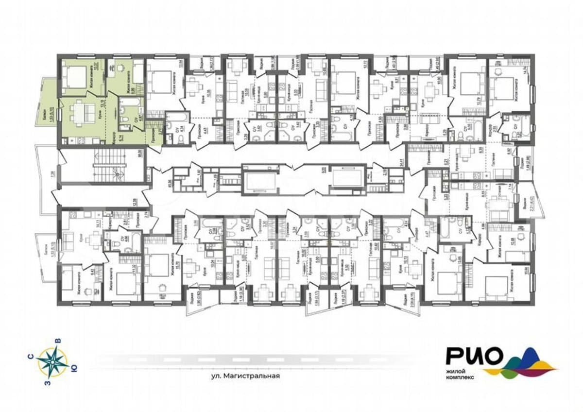 2-комн. квартира, 47.3 м²