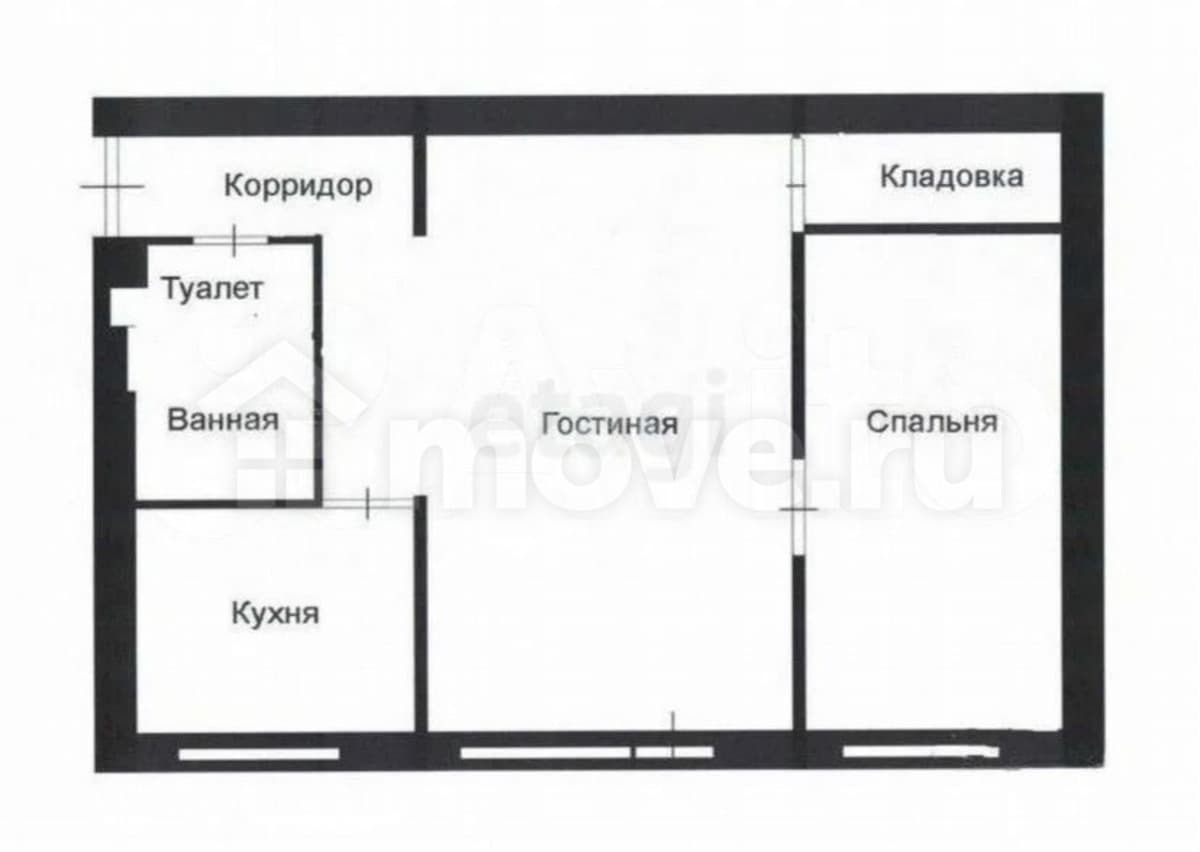 2-комн. квартира, 40.2 м²